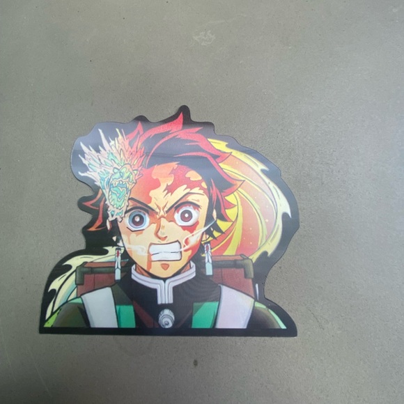Demon Slayer Tanjiro Kamado 3D Lenticular Motion Car Sticker Decal Peeker - Picture 4 of 6